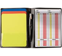 KALANKA-Mini Set d'arbitrage Handball, Contient 3 cartons : 1 Rouge, 1 Jaune, 1 Bleu, 1 fiche d'arbitre et 1 Crayon.