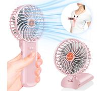 KALANKA-Mini Ventilateur Portable Silencieux Rechargeable - Petit Ventilo Batterie Ventilateurs portatif USB Table Fan Main Ventillateur de Poche avec 4 Vitesses et 7 Lames Pour Voyage Bureau Maison