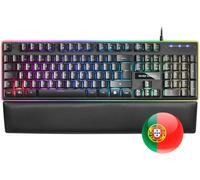 KALANKA-MK320, Clavier Gaming H-Mech Red RGB, Repose-Poignets, QWERTY-Portugais, Noir