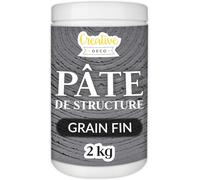KALANKA-Modeling Paste Pâte de Structure Grain Fin 2kg Gris Foncé Pâte à Relief pour Peinture Acrylique Modelling Paste Pâte Texturée Pate Structure Modelage Effet 3D et Texture Art