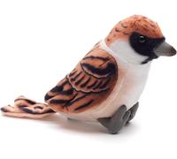 KALANKA-- Moineau - 10 cm (hauteur) - oiseau en peluche, moineau - peluche, doudou