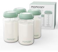Kalanka-Momcozy Biberons De Stockage Lait Maternel (Lot De 4) ¿Biberon Ergonomique 300ml¿Conservation Réfrigérateur/Congélateur¿Sans Bpa¿Compatible Refroidisseurs Momcozy