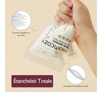 Kalanka-Momcozy Sachets De Congélation Lait Maternel À Versement Facile, 250 Ml, Indicateur De Température, 120 Unités, Auto-Stable, Allaitement Sans Fuite, Pré-Stérilisé Pour Congélateur, Recyclable