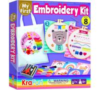 Kalanka-Mon Premier Kit De Broderie Pour Débutants, Enfants Et Adolescents, Motifs De Broderie Simples, Kit De Broderie À La Main Comprend Un Cerceau, Un Chiffon, Des Instructions Pour Les Points