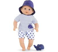 KALANKA-- Mon Premier Poupon, Bébé Bain Marin, 30cm, dès 18 Mois, avec Jouet de Bain Baleine, 9000100670