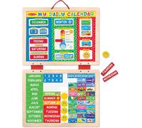 KALANKA-Mon Tableau magnétique tâches quotidiennes en anglais, Calendrier pour enfants, Jouets en bois, Journaux pour enfants, Cadeau pour filles et garçons de 4 5 6 7 8 9 ans