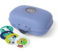 KALANKA-MONBENTO - Boîte à Goûter Enfant MB Gram Infinity - Snack Box pour Fille et Garçon - Idéal Pour Ecole ou Parc - Sans BPA - Durable et Sûre - Bleu