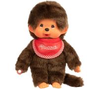 KALANKA-- Monchhichi - Peluche - Garçon Bavoir Rouge 20 cm - 25501
