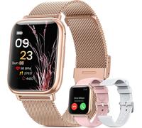 KALANKA-Montre Connectée Femme avec Appels Bluetooth,1.83 ¿Multisports Smartwatch avec SpO2/Cycle Menstruel/Fréquence Cardiaque/Suivi Sommeil/Etanchéité IP68 FitnessTracker pour iOS Android (Or rose)