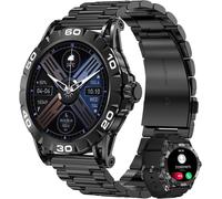 KALANKA-Montre Connectée Homme Appel Bluetooth Assistants Vocal 1.39" Smartwatch Intelligente Podomètre Calories Calculatrice 2 Bracelets Montre Sport Fréquence Cardiaque Sommeil SpO2 pour Android iO
