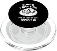 Kalanka-Motif Amusant Pour Les Amoureux Des Chats « Sorry I Can't Go I'm An Indoor Cat » Popsockets Popgrip Pour Magsafe
