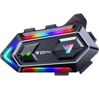 Kalanka-Motorcycle Helmet Speakers, Waterproof Motorbike Helmet Intercom Communication System Bluetooth Headset Helmet Headphone Hi-Fi/Ipx6 All Helmet 1000mah 300m Music Sharing Gps With Soft Mic Rgb