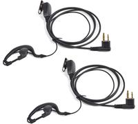 KALANKA-Motorola Lot de 2 écouteurs radio bidirectionnels en forme de G avec micro PTT Compatible avec talkie-walkie Motorola CP040 DP1400 GP68 GP88 GP300 CT150 Pro1150 Hyera Midland