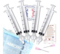 Kalanka-Mouche Bébé Seringue Nasale 10ml Abbicare¿ Sans Bpa-Ce Kit 4 Seringues Avec Embouts Silicone + 2 Pointes De Remplissage Et Guide Conseil Soin Nasal Puericulture Serum Physiologique Hygièn
