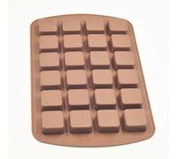 KALANKA-Moule à brownie en silicone anti-adhésif avec 24 grilles pour brownie et chocolat, moule à chocolat pour truffe, pain, muffin, brownie, pain de maïs, cheesecake et savon