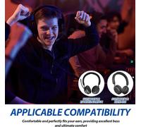 KALANKA-Mousse Coussin Coussinets pour Jabra Evolve2 65, Oreillettes de Remplacement, Coussinets d'oreille avec Cuir protéiné Plus Doux, pour (65MS 65UC USB)/Evolve2 40 (40UC 40MS USB)/Elite 45h