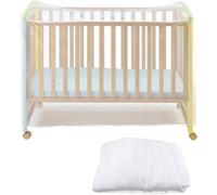 Kalanka-Moustiquaire Pour Berceau,Universel Moustiquaire Lit Bebe 135x60x90cm,Capote Cosy Pour Moustiquaire Lit Bébé,Moustiquaire Poussette Universelle,Pour Landau,Auto-Siège,Lit Parapluie,Blanc,1 Pi