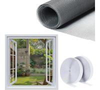 KALANKA-Moustiquaire pour Fenêtre (130 cm x 150 cm) - Ajustable par Découpe, Installation sans Perçage - Protection Anti-Moustiques