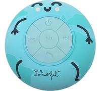 KALANKA-Mr Wonderful - Enceinte de Douche Bluetooth avec Ventouse, étanche IPX4, Haut-Parleur pour Douche et Piscine avec Son Puissant en stéréo 360° et Bluetooth 5.0, Design Original Carte du Monde.