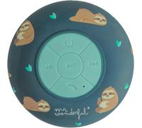 KALANKA-Mr Wonderful - Enceinte de Douche Bluetooth avec Ventouse, étanche IPX4, Haut-Parleur pour Douche et Piscine avec Son Puissant en stéréo 360° et Bluetooth 5.0, Design Original de Paresseux.