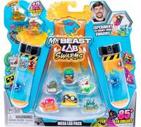 KALANKA-MrBeast Lab Coffret Méga labo Atomic Swarms, Verse de l'eau, secoue Le Tube à essai et découvre 2 des 12 Mini créatures MrBeast Swarms de 2,5 cm à Collectionner, Plus de 85 à Collectionner