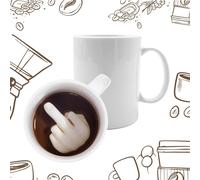 Kalanka-Mug Avec Le Majeur - Mug Avec Le Majeur Au Fond, Blanc