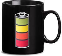 Kalanka-Mug Géant Batterie, 800 Ml Mug Magique Avec Motif De Batterie En Charge, Xxl Tasse Change De Couleur