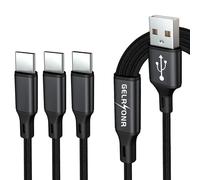 KALANKA-Multi Purpose USB Cable, 3 in 1 Universal Charging Cable, USB Type C Charging Cable Compatible with Tablets, Android Phones (4FT-1.25M) Black 125cm