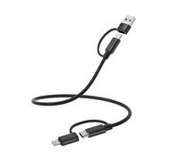 KALANKA-Multi USB C Charger Cable 0.3M, 4-in-1 Universal Type C Fast Charging Cord with USB-A/Lightning Ports for iPad 8th 9th 10th Air 4th 5th Mini 6th Generation,A54 A53 A52 A13 A35 A34 A33