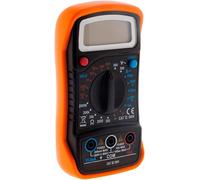 Kalanka-- Multimètre Digital 300v Cat Iii - Compact Et Résistant Avec Support Rabattable - Livré Avec Pointes De Touche Et Piles Aaa - Certifié Ce - Noir, Orange