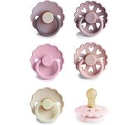Kalanka-Multipack Sucettes En Latex Lot De 6 Sucettes Sucettes En Caoutchouc Fabriqué Au Danemark Sans Bpa Tétine Cerise Symétrique (Blooming Love, Taille 1 (0-6 Mois))