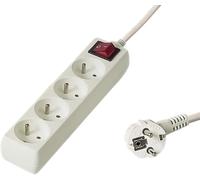 KALANKA-Multiprise avec Interrupteur Secteur 10m, 4 Prises, Rallonge 230V, 4 Prises Françaises Orientables à 45°, Multiprise de Qualité avec Sécurité Enfant, Couleur Blanc