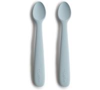 Kalanka-Mushie Lot De 2 Cuillère En Silicone Sans Bpa Cuillère D'alimentation Lavable Au Lave-Vaisselle Accessoires Pour Les Tout-Petits Powder Blue