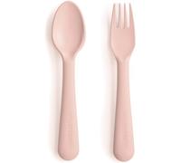 Kalanka-Mushie Set De Fourchette Et Cuillère Pour Enfants Couverts De Table Réutilisables Résistants Au Lave-Vaisselle Et Au Micro-Ondes Fabriqué Au Danemark Blush