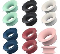 Kalanka-Mute Style Pack For Earplugs,12 Pièces Bouchons D'oreilles En Silicone Accessoires De Bouchons D'oreilles Pack De Style D'insertion Pour Voyage,Maison,Bureau(6 Couleurs)