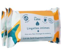 Kalanka-My Lubie - 3x14 Lingettes Intimes Naturelles Et Apaisantes - Sans Parfum, Mixtes, Douces Et Jetables Dans Les Toilettes - Pack Compacte - Cranberry, Fleur D'oranger Et Aloe Vera - Pack De 3