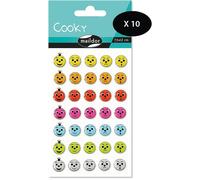 Kalanka-My Mandarine 560355cpack - Gommettes 3d Cooky - Lot De 10 Planches 12x8 Cm - 350 Stickers - Appreciations