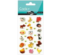 Kalanka-My Mandarine 560426c - Gommettes 3d Cooky - 8 Planches 12x8 Cm - 193 Stickers - Animaux