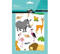 Kalanka-My Mandarine Ae228c -Gommettes Baby - 6 Planches 14,8 X 21 Cm - À Parti De 2 Ans - Animaux Sauvages (72 Stickers)