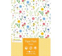 Kalanka-My Mandarine Cc067c - Paper Pack - Paquet De 96 Feuilles De Papier Créatif Imprimées Recto-Verso A4 - Flowers