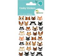 Kalanka-My Mandarine Cy032opack - Gommettes 3d Cooky - Lot De 10 Planches 12x8 Cm - 320 Stickers - Tetes De Chats