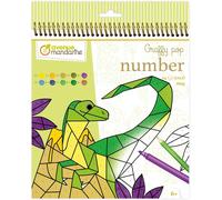 KALANKA-MY MANDARINE GY155C - Un Carnet de Coloriage Graffy pop Number - 24 pages à numéros - À partir de 6 ans - DINO, Dinosaures