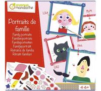 KALANKA-MY MANDARINE KC063C - Coffret créatif enfant - RÉALISE TES PORTRAITS DE FAMILLE - À partir de 4 ans