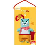 KALANKA-MY MANDARINE KC156C - Kit Créatif Couture Enfant - Doudou à coudre Maxi Couz'IN - À partir de 6 ans - SUPER-CHARLIE, Ours