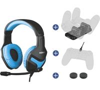 KALANKA-Mythics Pack d'accessoires gaming PS4 - Casque PS-400 - Double station de charge - Câble de charge USB 3 m - Appuie-pouces