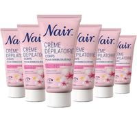 Kalanka-Nair Crème Dépilatoire Corps, Peaux Sèches Et Sensibles \U2013 Lot De 6 X 200ml Et 1 Spatule
