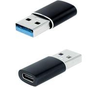 KALANKA-Nanocable 10.02.0012 - Adaptateur USB-A 3.1 vers USB-C, USB-A/M-USB-C/H, Noir