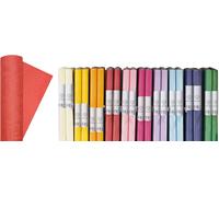 KALANKA--Nappe en rouleau de papier damassée (120cm x 7m), rouge, rayure, 34020