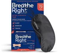 KALANKA-Nasal Strips Extra Strength Tan 72 Pcs for Deviated Septum Relief and Snoring Reduction Breathe Right Bundled with LUXPAKS Sleeping Mask