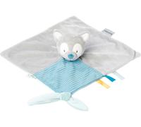 KALANKA-NATTOU Doudou Plat Loup Attache pour Sucette, 27 x 27 cm, Tim et Tiloo, Beige, 498128, Gris